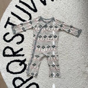 Burt’s bee baby fair isle kimono baby one piece jumpsuit